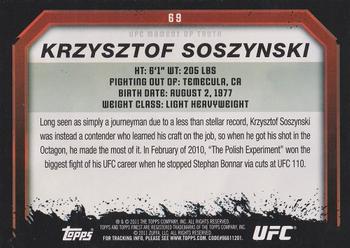 2011 Topps UFC Moment of Truth - Independence Edition #69 Krzysztof Soszynski Back