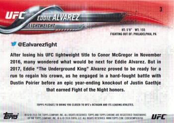 2018 Topps Chrome UFC #3 Eddie Alvarez Back