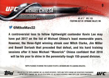 2018 Topps Chrome UFC #9 Michael Chiesa Back