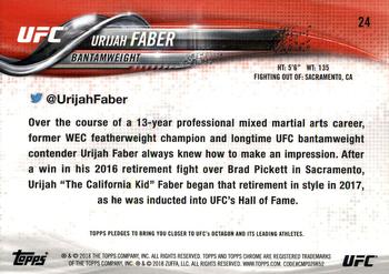 2018 Topps Chrome UFC #24 Urijah Faber Back