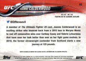 2018 Topps Chrome UFC #44 Joanne Calderwood Back
