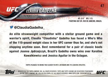 2018 Topps Chrome UFC #47 Cláudia Gadelha Back
