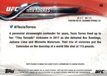 2018 Topps Chrome UFC #48 Tecia Torres Back