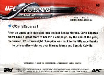 2018 Topps Chrome UFC #60 Carla Esparza Back