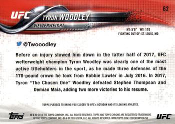 2018 Topps Chrome UFC #62 Tyron Woodley Back