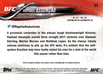 2018 Topps Chrome UFC #63 Raphael Assuncao Back