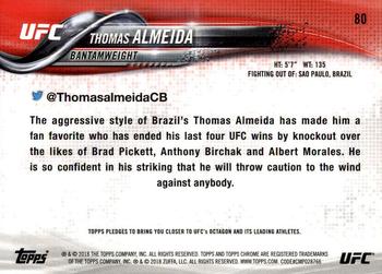 2018 Topps Chrome UFC #80 Thomas Almeida Back