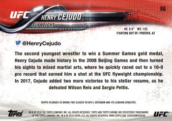 2018 Topps Chrome UFC #86 Henry Cejudo Back