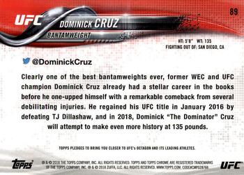 2018 Topps Chrome UFC #89 Dominick Cruz Back