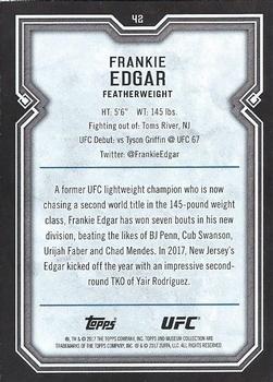 2017 Topps Museum Collection UFC - Copper #42 Frankie Edgar Back