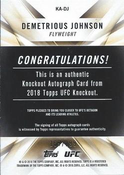 2018 Topps UFC Knockout - Knockout Autographs #KA-DJ Demetrious Johnson Back