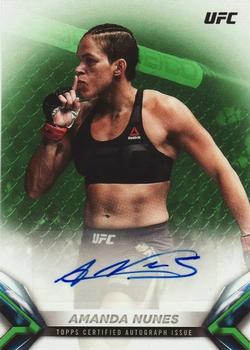 2018 Topps UFC Knockout - Knockout Autographs Green #KA-AN Amanda Nunes Front