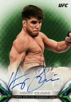 2018 Topps UFC Knockout - Knockout Autographs Green #KA-HC Henry Cejudo Front