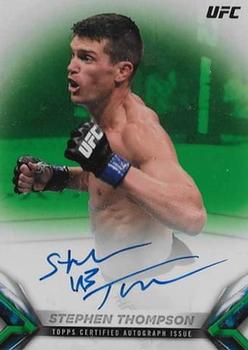 2018 Topps UFC Knockout - Knockout Autographs Green #KA-ST Stephen Thompson Front