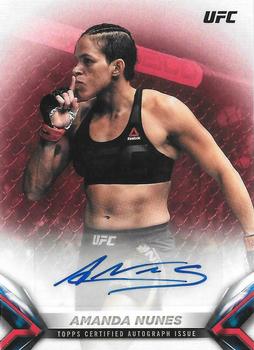 2018 Topps UFC Knockout - Knockout Autographs Red #KA-AN Amanda Nunes Front