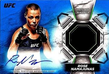 2018 Topps UFC Knockout - Knockout Autograph Relics Blue #KAR-RN Rose Namajunas Front