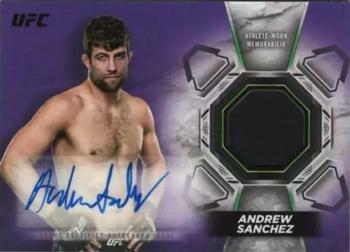 2018 Topps UFC Knockout - Knockout Autograph Relics Purple #KAR-AA Andrew Sanchez Front