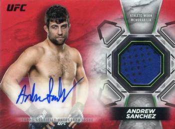 2018 Topps UFC Knockout - Knockout Autograph Relics Red #KAR-AA Andrew Sanchez Front