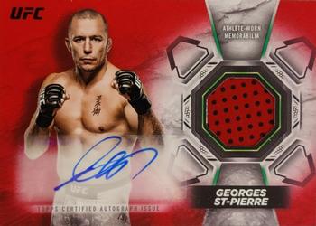 2018 Topps UFC Knockout - Knockout Autograph Relics Red #KAR-GS Georges St-Pierre Front