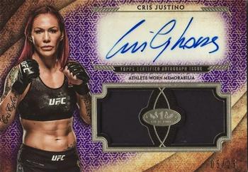 2018 Topps UFC Knockout - Autographed Tier One Dual Relics Purple #ADR-CJ Cris Justino Front