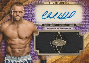 2018 Topps UFC Knockout - Autographed Tier One Dual Relics Purple #ADR-CL Chuck Liddell Front
