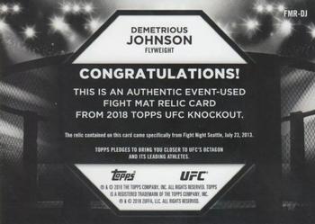 2018 Topps UFC Knockout - Fight Mat Relics Purple #FMR-DJ Demetrious Johnson Back