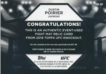 2018 Topps UFC Knockout - Fight Mat Relics Purple #FMR-DP Dustin Poirier Back