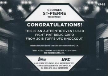 2018 Topps UFC Knockout - Fight Mat Relics Purple #FMR-GS Georges St-Pierre Back