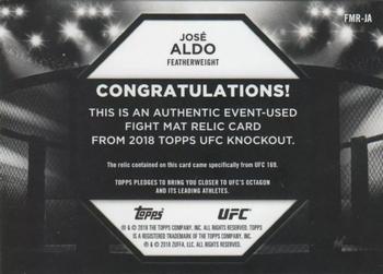 2018 Topps UFC Knockout - Fight Mat Relics Purple #FMR-JA José Aldo Back