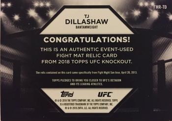 2018 Topps UFC Knockout - Fight Mat Relics Purple #FMR-TD TJ Dillashaw Back