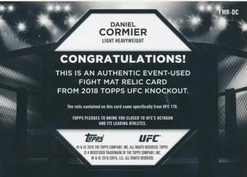 2018 Topps UFC Knockout - Fight Mat Relics Red #FMR-DC Daniel Cormier Back