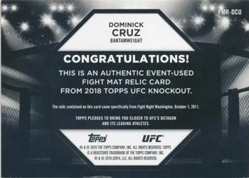 2018 Topps UFC Knockout - Fight Mat Relics Red #FMR-DCU Dominick Cruz Back