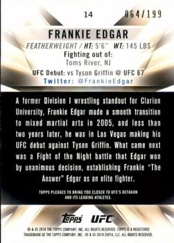 2018 Topps UFC Knockout - Green #14 Frankie Edgar Back