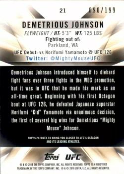 2018 Topps UFC Knockout - Green #21 Demetrious Johnson Back