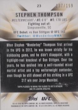 2018 Topps UFC Knockout - Green #23 Stephen Thompson Back