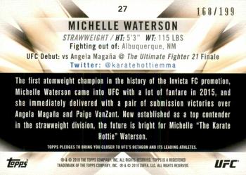 2018 Topps UFC Knockout - Green #27 Michelle Waterson Back
