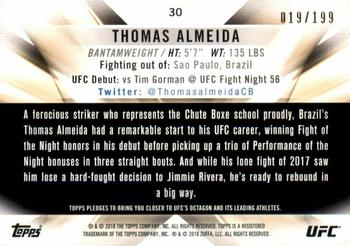 2018 Topps UFC Knockout - Green #30 Thomas Almeida Back