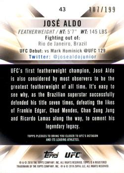 2018 Topps UFC Knockout - Green #43 José Aldo Back