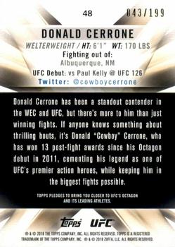 2018 Topps UFC Knockout - Green #48 Donald Cerrone Back