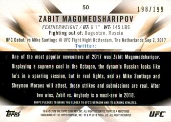 2018 Topps UFC Knockout - Green #50 Zabit Magomedsharipov Back