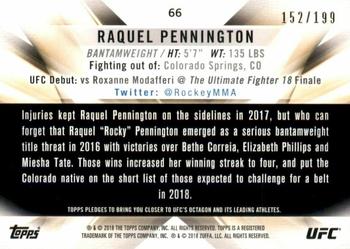 2018 Topps UFC Knockout - Green #66 Raquel Pennington Back
