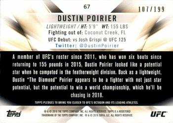 2018 Topps UFC Knockout - Green #67 Dustin Poirier Back