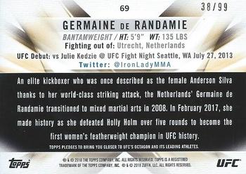 2018 Topps UFC Knockout - Green #69 Germaine de Randamie Back
