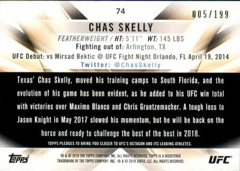 2018 Topps UFC Knockout - Green #74 Chas Skelly Back