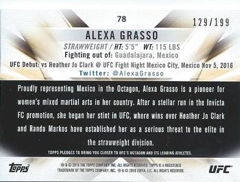2018 Topps UFC Knockout - Green #78 Alexa Grasso Back