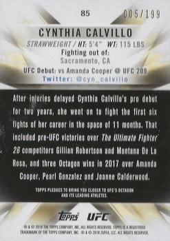 2018 Topps UFC Knockout - Green #85 Cynthia Calvillo Back