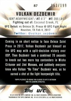 2018 Topps UFC Knockout - Green #87 Volkan Oezdemir Back
