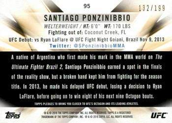 2018 Topps UFC Knockout - Green #95 Santiago Ponzinibbio Back