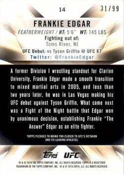 2018 Topps UFC Knockout - Blue #14 Frankie Edgar Back
