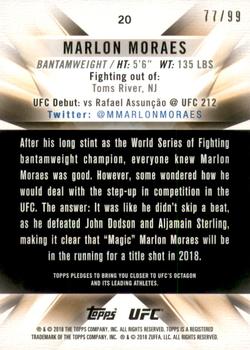 2018 Topps UFC Knockout - Blue #20 Marlon Moraes Back